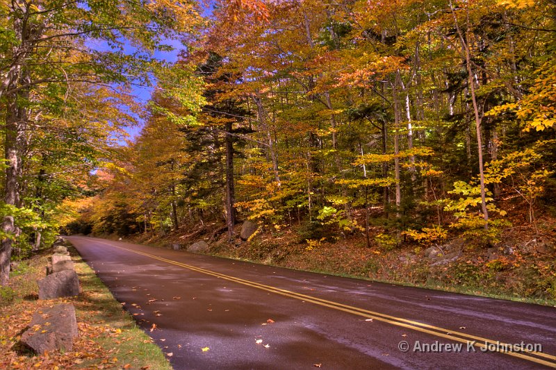 1008_40D_4072-4 HDR.jpg - Road near Bubble Rock, Acadia National Park, MaineTaken using a Blue/Yellow polarising filter- no other colour adjustments needed!